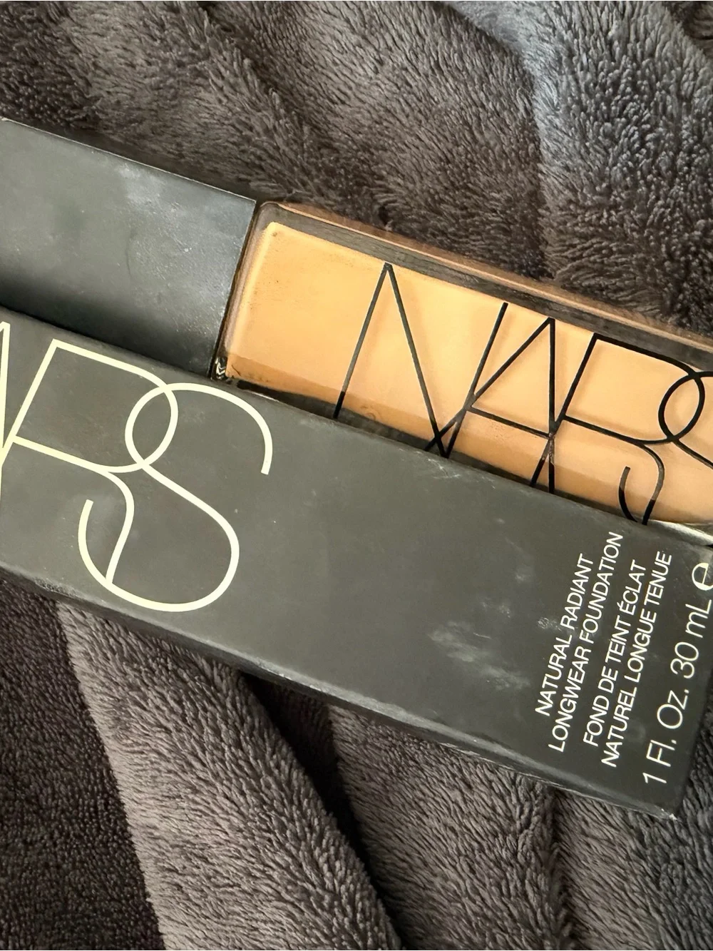 NARS Foundation Box in Black with White Text